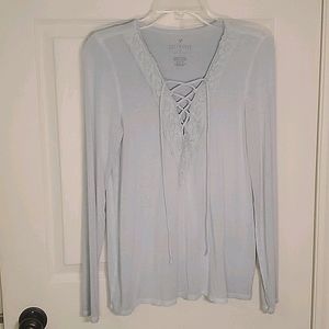 American Eagle baby blue long-sleeve